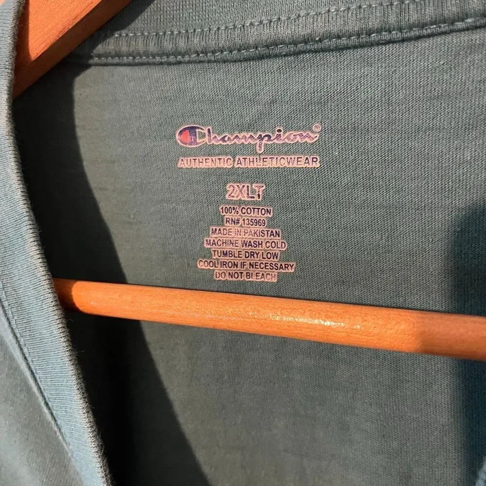 Champion Big and tall native southwestern short sleeve t shirt in teal 2XLT - Picture 4 of 5